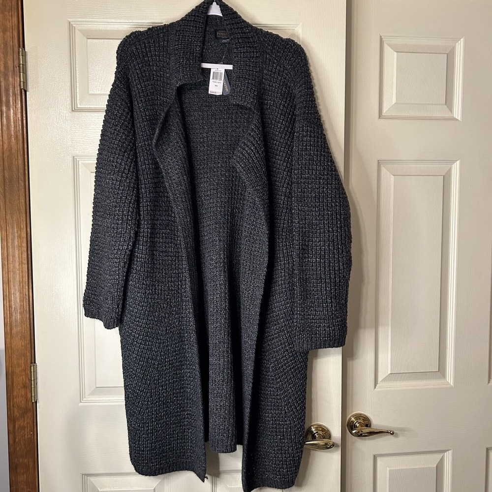 Pendleton Alpaca & Wool Cardigan Sweater With Pocket ‎ Size M Charcoal Deep Gray